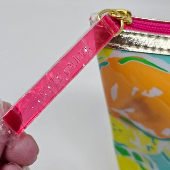 Lilly Pulitzer for Estée Lauder Citrus Cosmetic Bag – Tropical Print Pouch - Picture 5 of 7